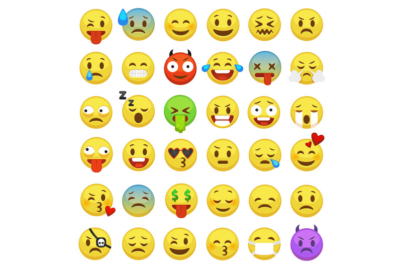 emoticons-set-emoji-faces-emoticon-smile-funny-digital-smiley-express