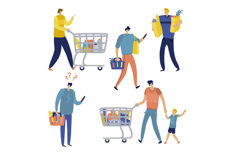 shopping-list-man-in-supermarket-shop-for-family-cart-consume-lifest