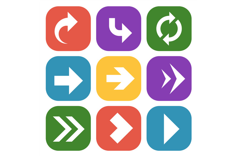arrows-button-colourful-paper-signpost-down-up-with-rounded-circle-ar