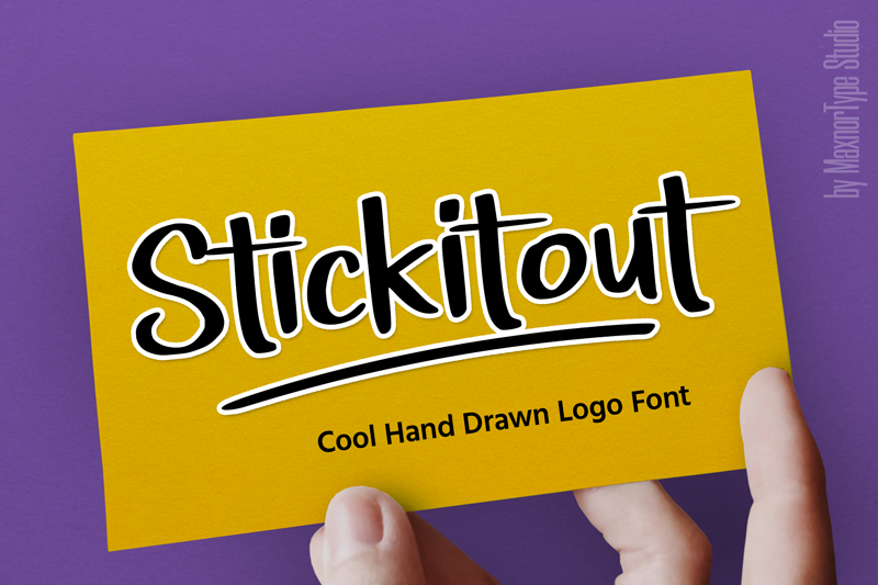 stickitout-hand-drawn-logo-font