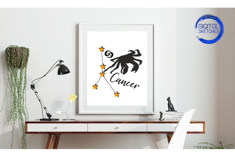 cancer-zodiac-print-printable-zodiac-poster-printable-wall-art