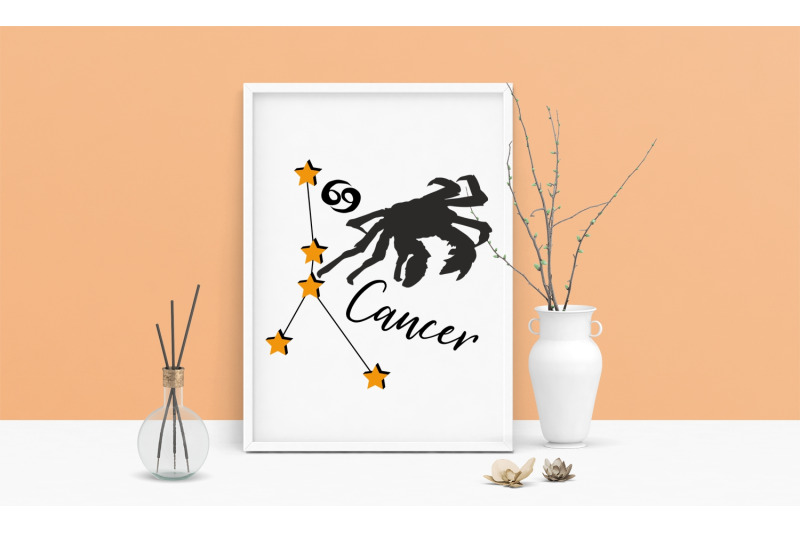cancer-zodiac-print-printable-zodiac-poster-printable-wall-art