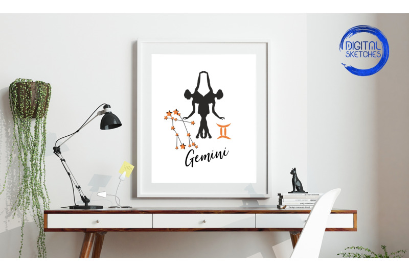 gemini-zodiac-print-beautiful-zodiac-art-prints-home-decor-download
