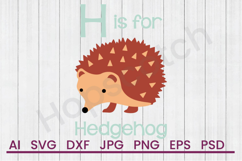 h-for-hedgehog-svg-file-dxf-file