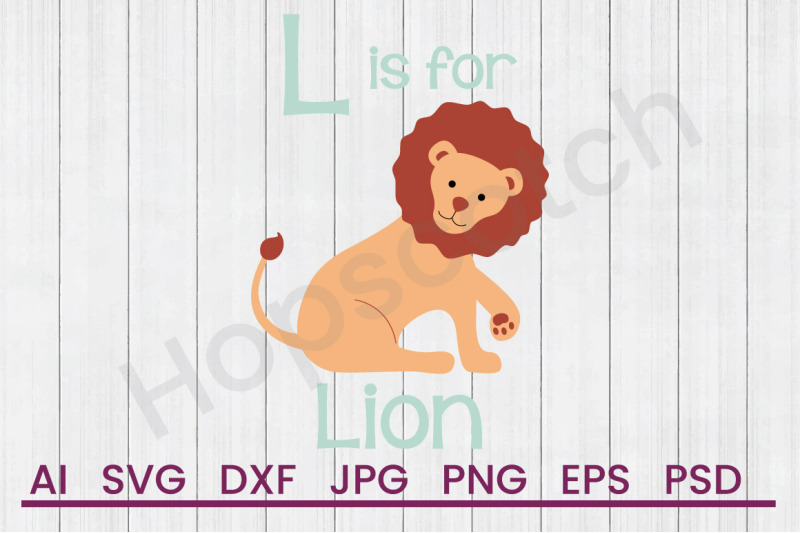 l-for-lion-svg-file-dxf-file