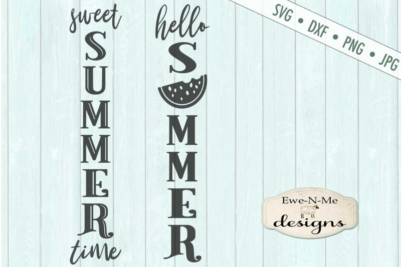 Summer Vertical Porch Sign Designs Watermelon Svg Dxf Jpg Png By Ewe N Me Designs Thehungryjpeg Com