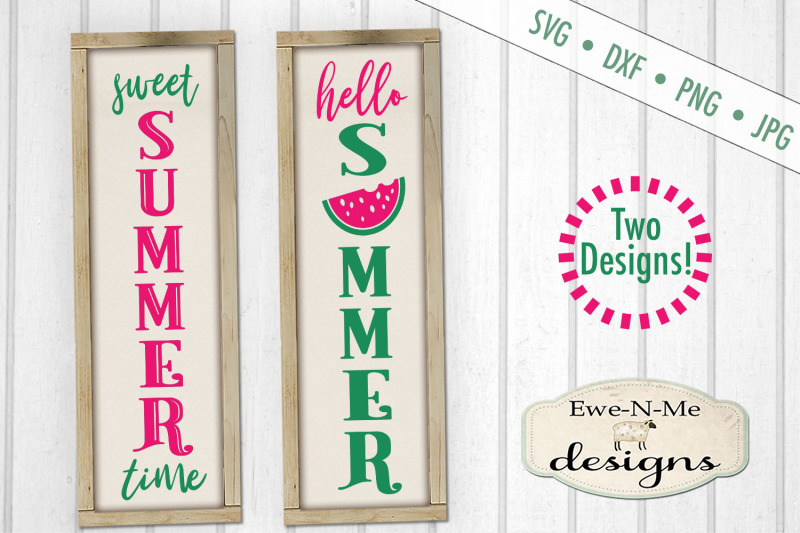 Download Summer Vertical Porch Sign Designs - Watermelon - SVG, DXF ...