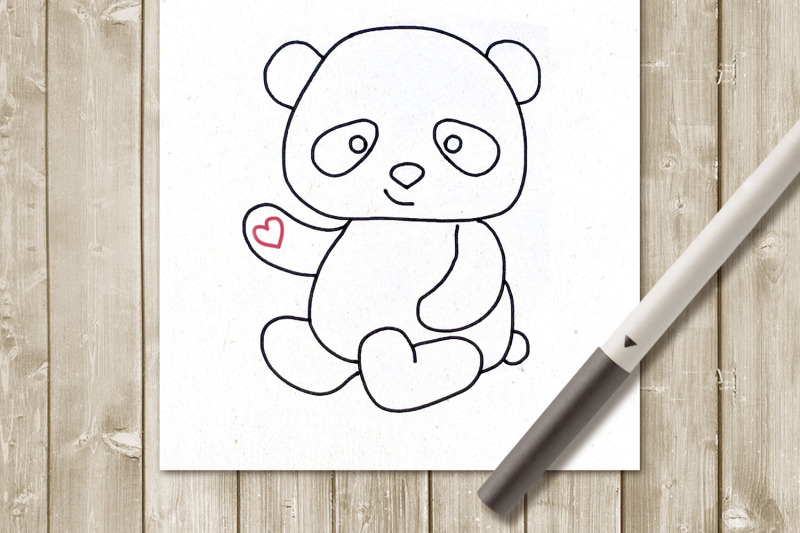 panda-single-line-sketch-for-pens-svg-png-dxf