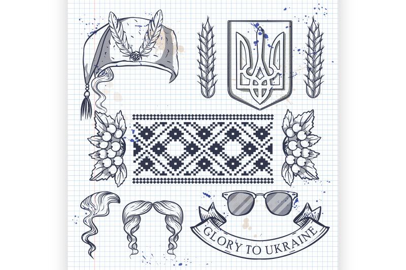 ukrainian-icons-collection-with-tradition-symbols