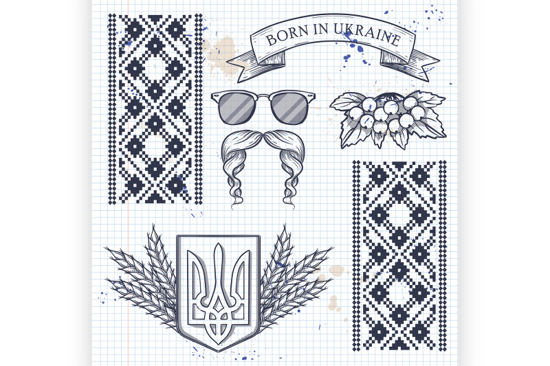 ukrainian-icons-collection-with-tradition-symbols