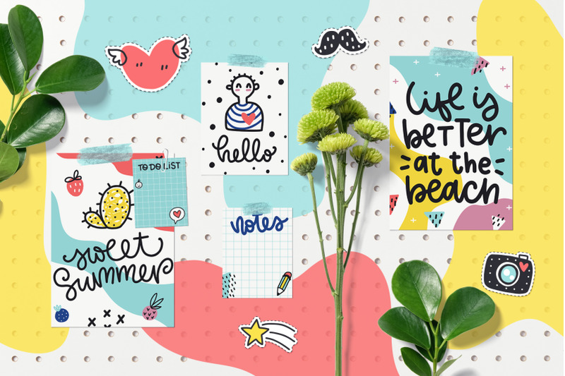 hello-summer-doodles-clipart-set