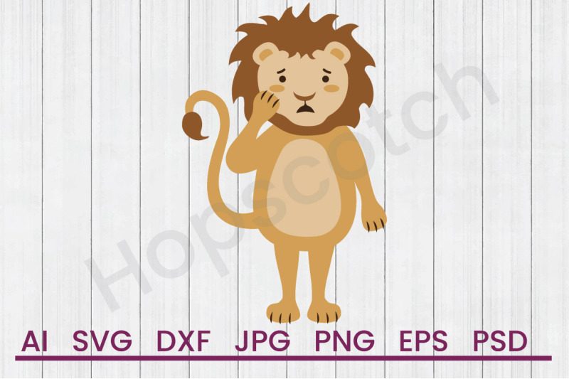 cowardly-lion-svg-file-dxf-file