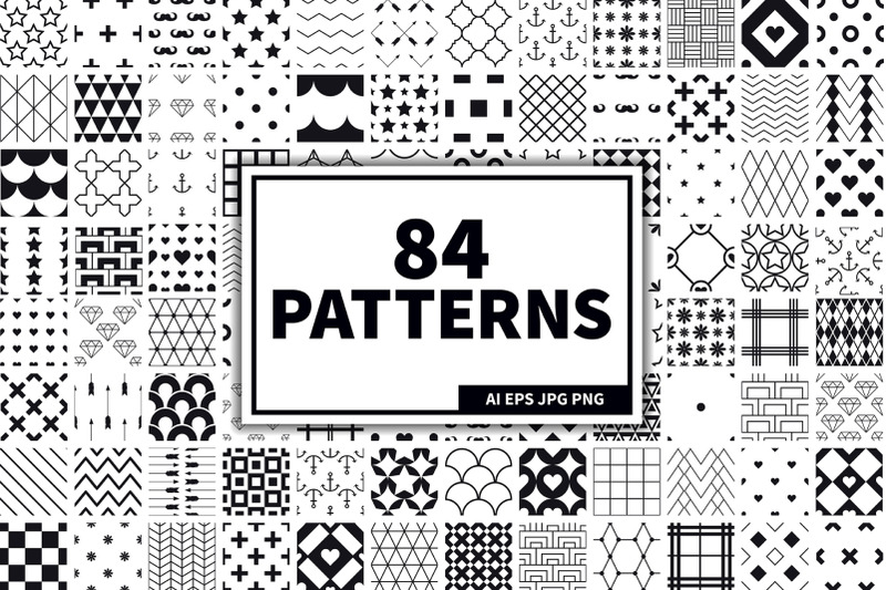 84-seamless-patterns-set
