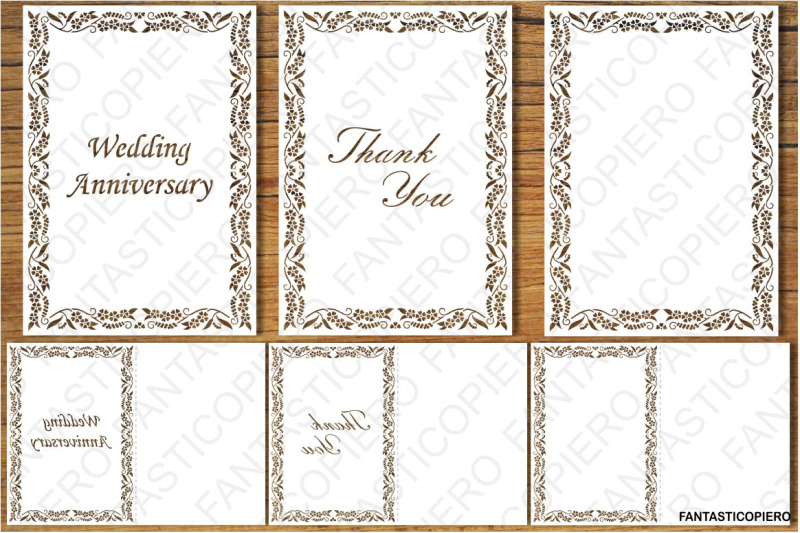Happy Birthday Happy Anniversary Thank You Greeting Card Svg Files By Pierographicsdesign Thehungryjpeg Com