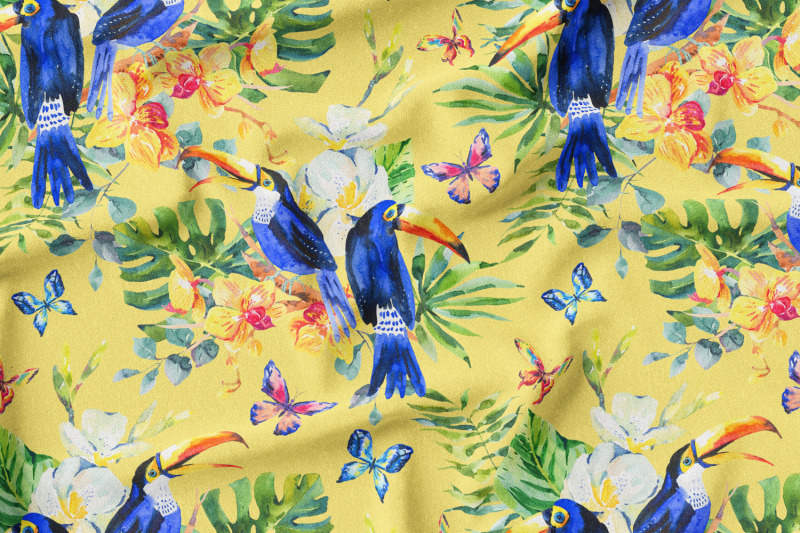 tropical-toucan-seamless-patterns