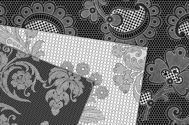 black-and-white-lace-digital-paper