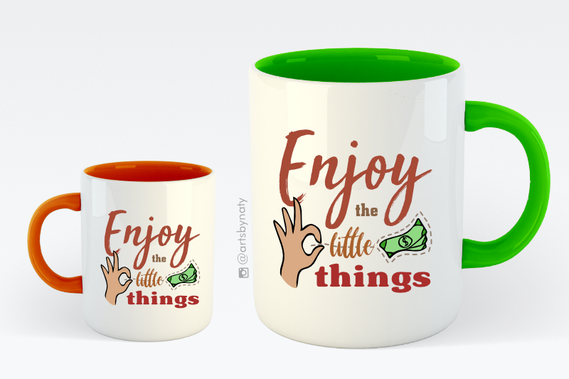enjoy-the-little-things-motivational-svg-illustration-about-money