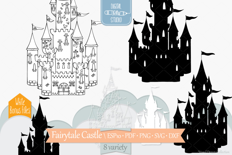 hand-drawn-castle-princess-royal-palace-fairy-tale