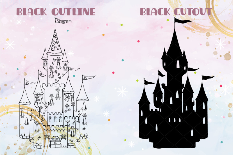 hand-drawn-castle-princess-royal-palace-fairy-tale