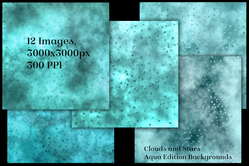 clouds-and-stars-aqua-edition-backgrounds