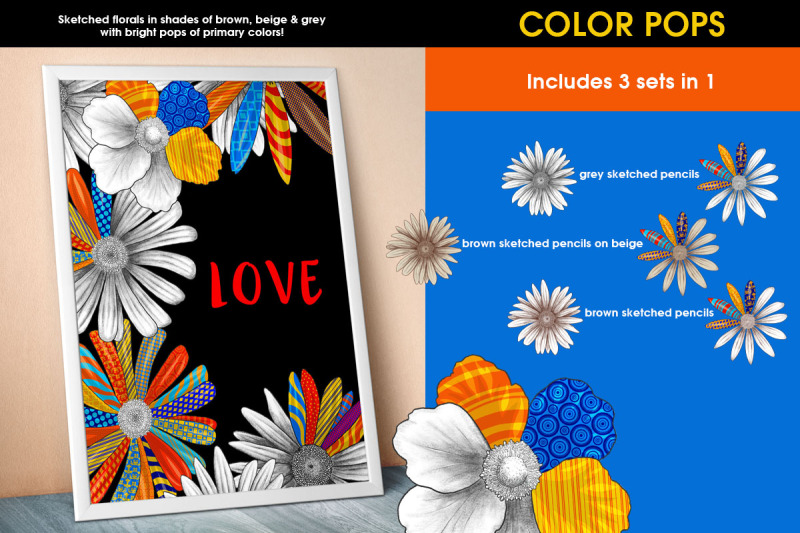 vivid-pop-color-flowers-clipart-set