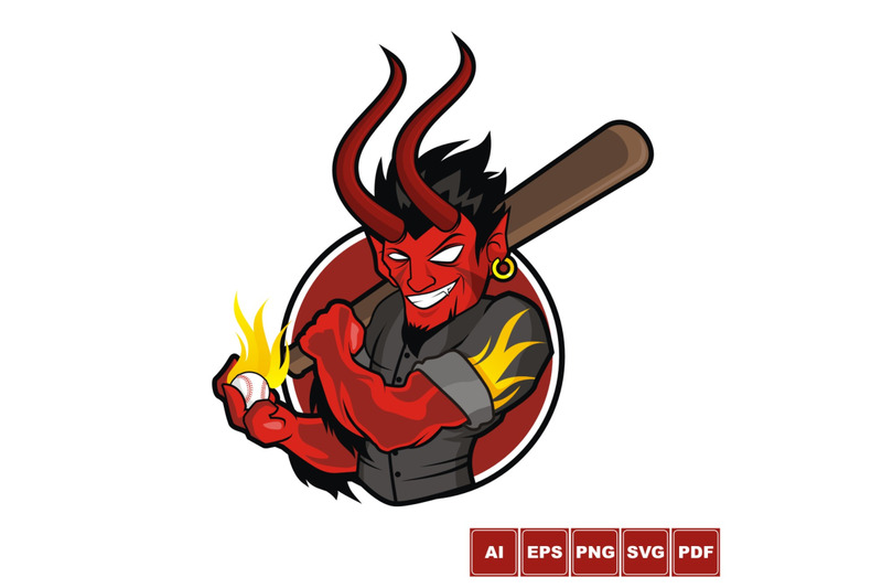 baseball-mascot-fire-demon