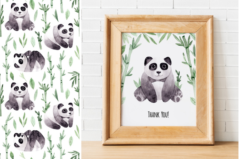 watercolor-panda-patterns-and-cliparts