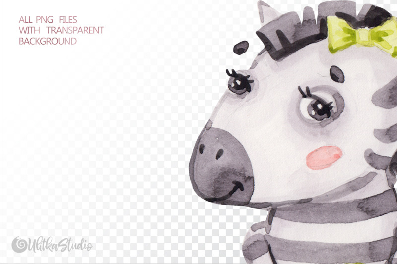 cute-zebra-friends-kids-naive-horse-watercolor-baby-animals-clipart