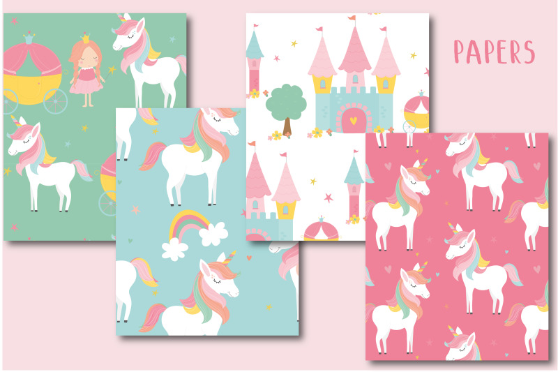 princess-and-unicorns-paper