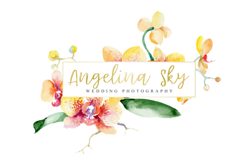 logo-with-beautiful-orchids-watercolor-png