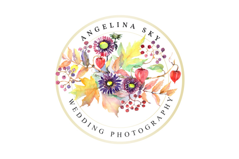 logo-with-asters-maple-leaves-and-physalis-watercolor-png