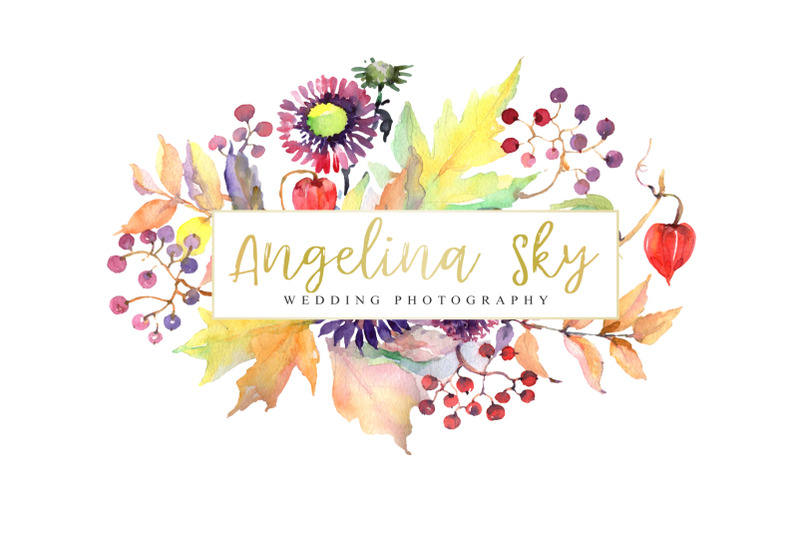 logo-with-asters-maple-leaves-and-physalis-watercolor-png