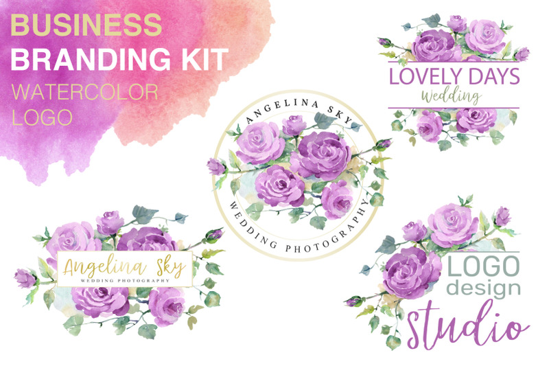 logo-with-purple-roses-watercolor-png
