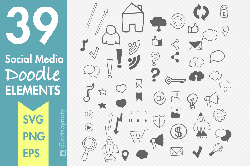 39-social-media-doodle-elements
