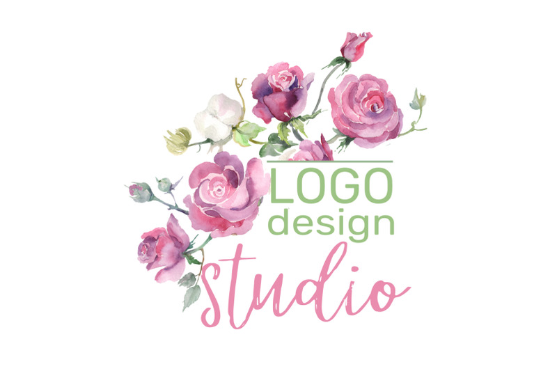 logo-with-pink-roses-and-cotton-watercolor-png