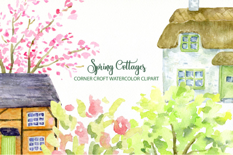 spring-cottages-clipart