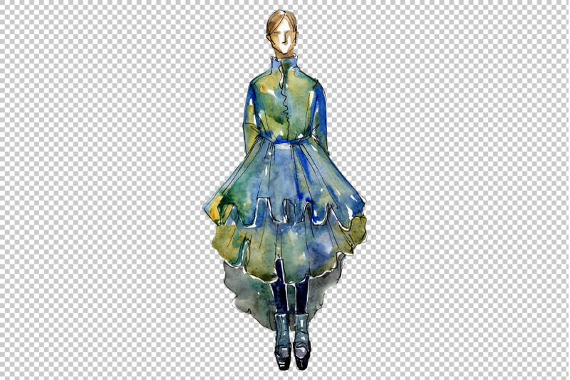 high-fashion-watercolor-watercolor-png