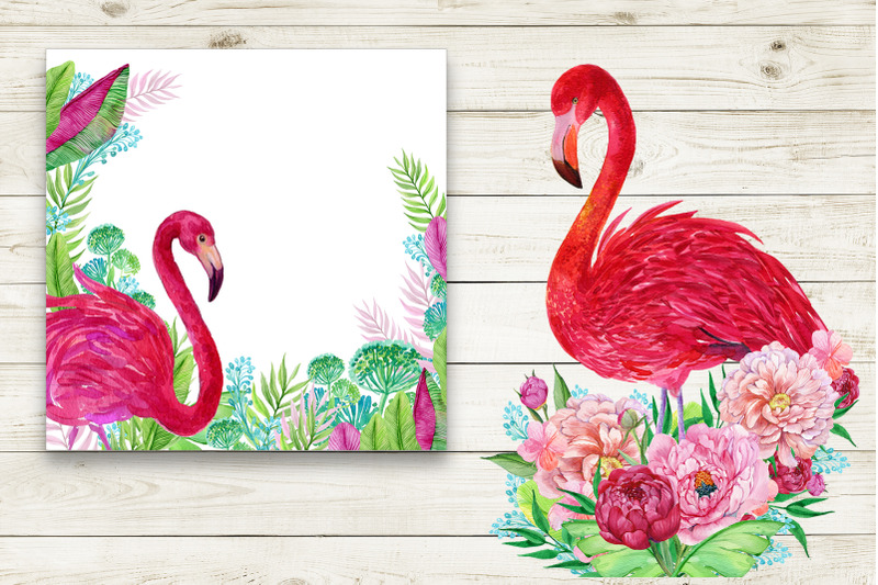 flamingos-and-flowers-backgrounds-watercolor-flowers-tropical-backgro