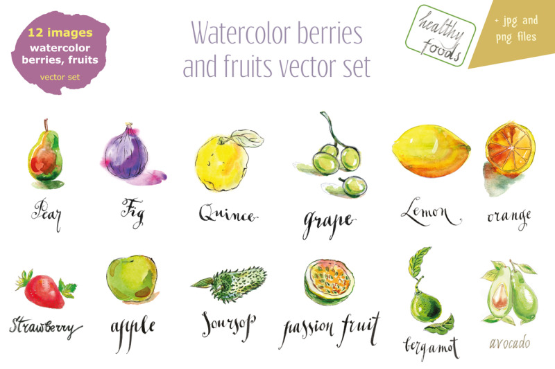 watercolor-fruits-and-berries-1