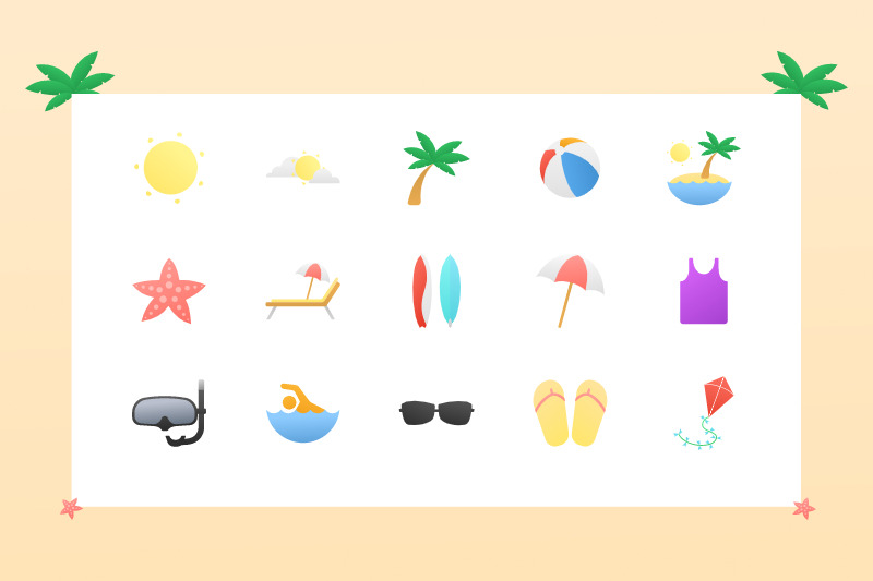 summer-holiday-icons