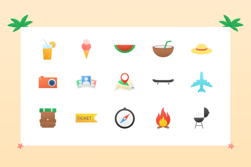 summer-holiday-icons