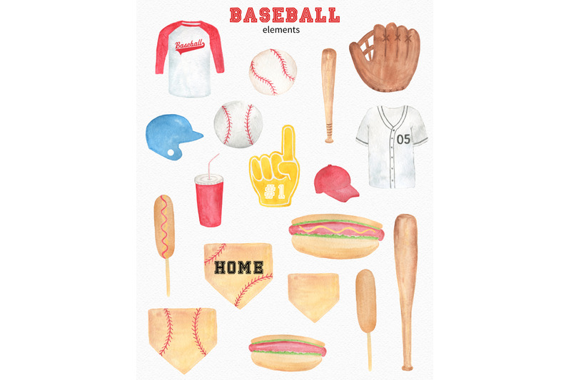 baseball-watercolor-clipart