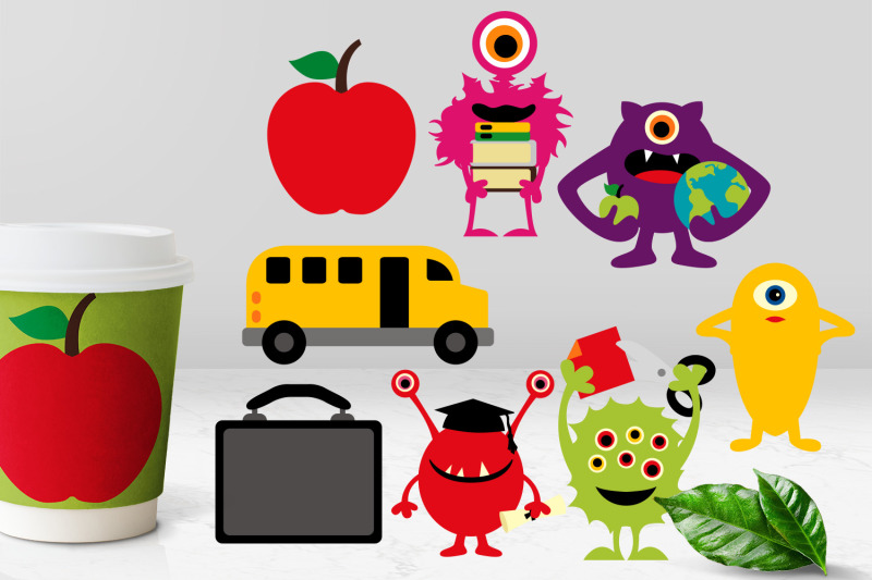 back-to-school-monsters-illustrations