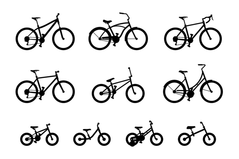 set-of-different-bicycles