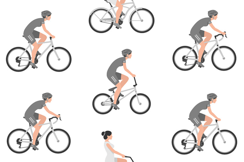 pattern-with-women-riding-bicycles