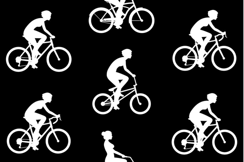 pattern-with-women-riding-bicycles