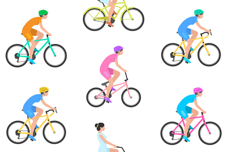 pattern-with-women-riding-bicycles