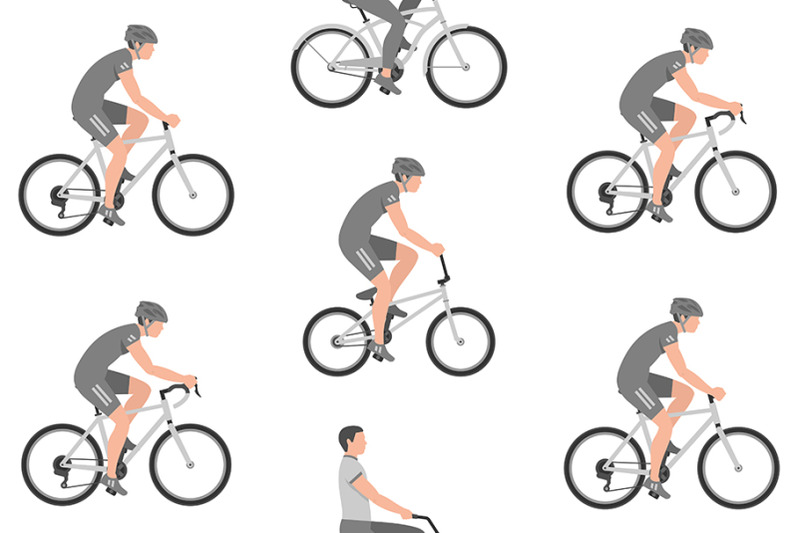 pattern-with-men-riding-bicycles