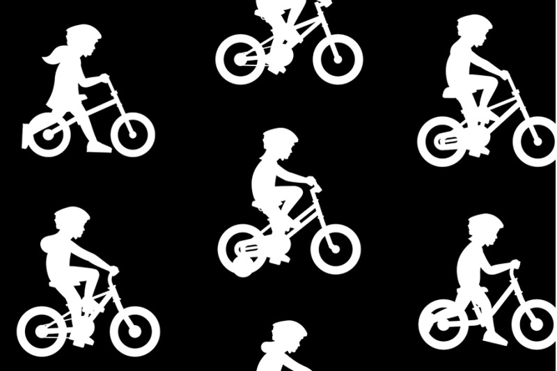 pattern-with-girls-riding-bike