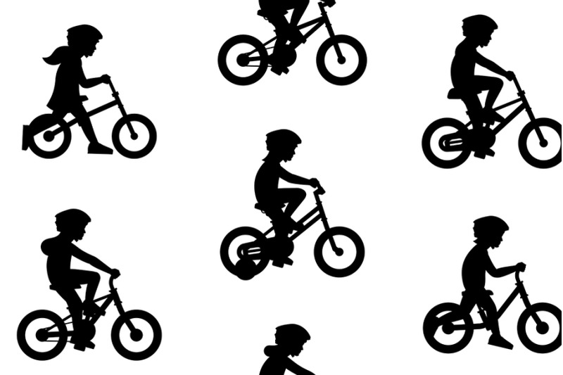 pattern-with-girls-riding-bike